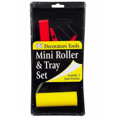 MINI ROLLER & TRAY SET – WITH 2 FOAM BRUSHES