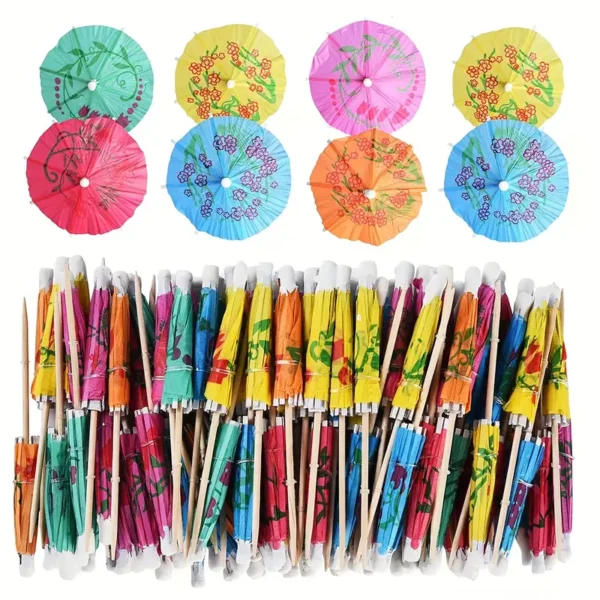 PARTY COCKTAIL PARTY PAPER   UMBRELLA STICKS 10 pcs