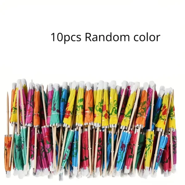 PARTY COCKTAIL PARTY PAPER   UMBRELLA STICKS 10 pcs - Image 2