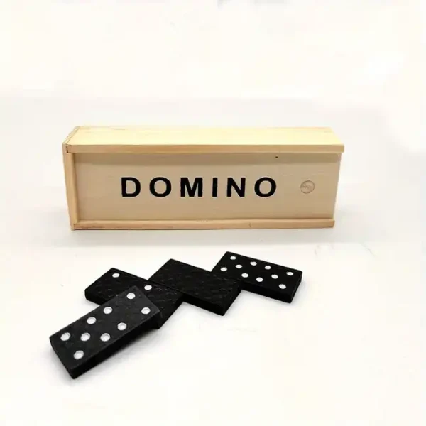 Dominoes set in wooden box, ideal for travel - gift stocking filler