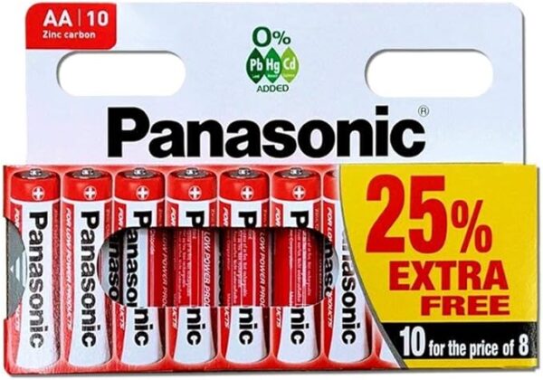 Panasonic AA 1.5V 10 Batteries