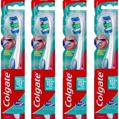 COLGATE 360 MOUTH CLEAN MEDIUM SOFT COLGATE TOOTHBRUSH WITH CHEECK AND TONGUE CLEANER
