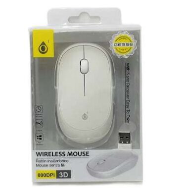 3D WHITE COLOR WIRELESS MOUSE 800 DPI FOR LAPTOP , PERSONAL COMPUTER , OFFICE