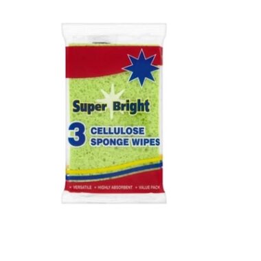 3 CELLULOSE SPONGE WIPES