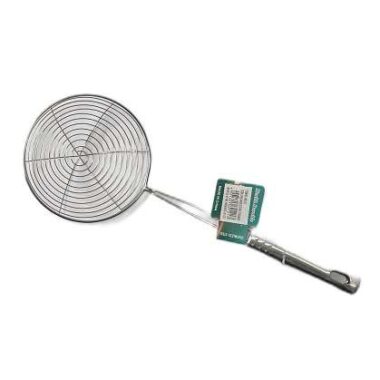 Long handle steel strainer , stainless steel – 32cm long , 11 cm diameter