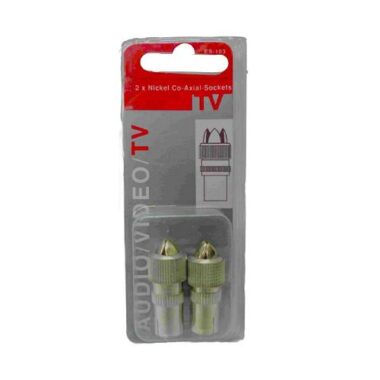 AUDIO / VIDEO / TV 2 NICKEL COAXIAL SOCKETS