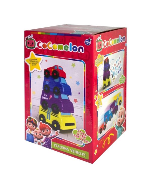 Cocomelon Fun Play Stacking Vehicles Cars Trucks Stickers Learning Activity Toy - Image 5