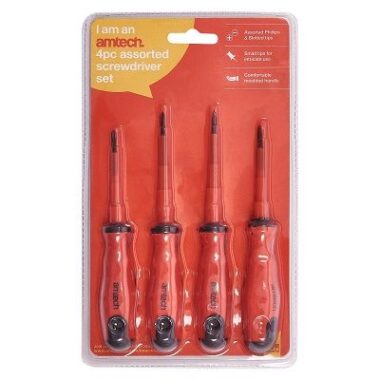 4 PC ASSORTED INSULATED SCREWDRIVER SET