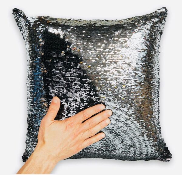 Magic Sequins & Velvet 2 Color Reversible Cushion Cover - Image 2