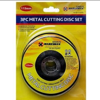 3pc METAL CUTTING DISC SET 115mm
