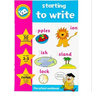 Starting To Write Pre-School Workbook Educational Activity Home Learning Book
