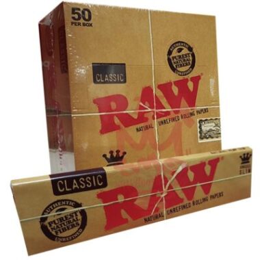 KING SIZE RAW Classic Natural Unrefined Rolling Papers – 2 FOR £1.00