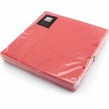 2 PLY NAPKINS , RED COLOR , PACK OF 20 , 33cm SQUARE
