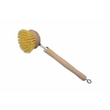 CIRCLE SHAPE BRUSH WITH WOODEN HANDLE