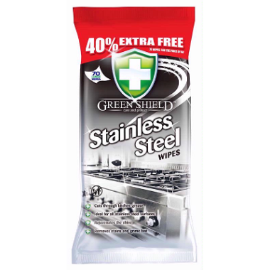 STAINLESS STEEL WIPES – 40% EXTRA FREE