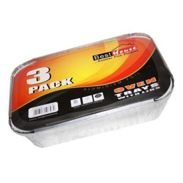 Oven Trays with Lids - 3pcs
