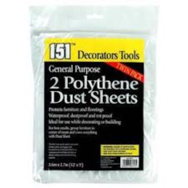 2 POLYTHENE DUST SHEETS