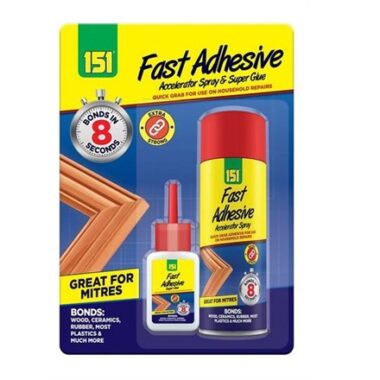 FAST ADHESIVE – FAST GLUE 20g AND ACTIVATOR SPRAY 75g EXTRA STRONG BOND IN SECONDS