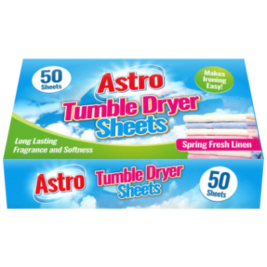 ASTRO TUMBLE DRYER SHEETS -50