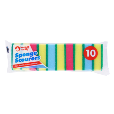 SPONGE SCOURERS 10 PK