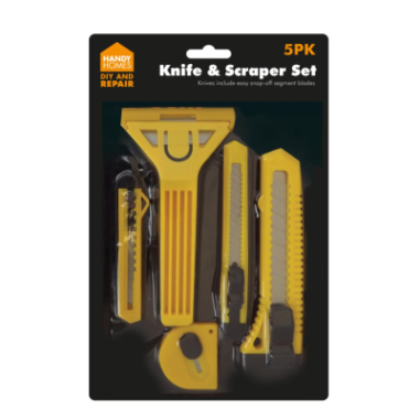 KNIFE & SCRAPER SET- 5 PACK
