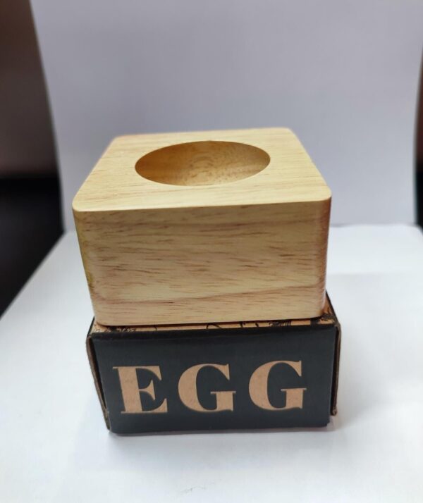 Wooden egg cup 4pcs - Image 3