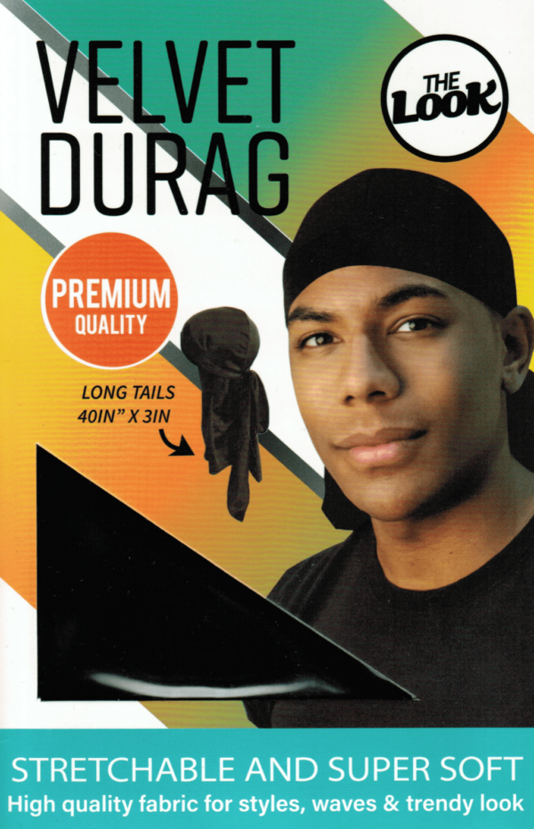 Unisex Velvet Long Tail Durag Headwrap