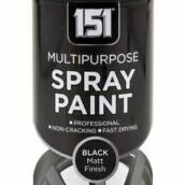 151 MULTIPURPOSE FAST DRYING SPRAY PAINT , BLACK MATT FINISH 400ml