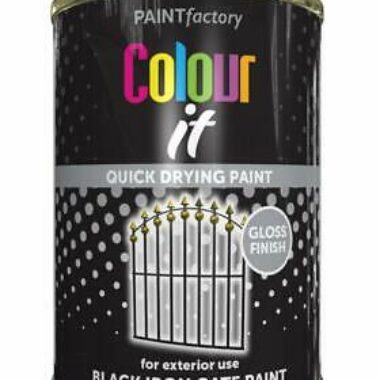 BLACK GLOSS TIN 300ml PAINT FACTORY COLOR IT