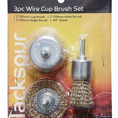3pc WIRE CUP BRUSH SET