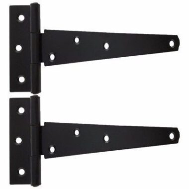 TEE HINGES HEAVY BLACK 200mm