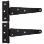 TEE HINGES HEAVY BLACK 200mm
