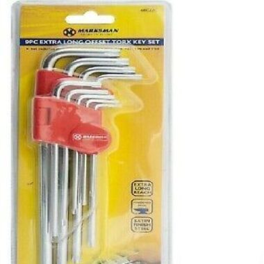 9pc EXTRA LONG OFFSET TORX KEY SET