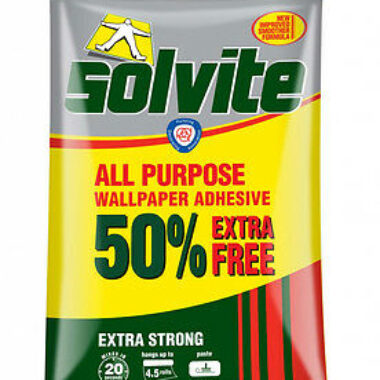 SOLVITE- ALL PURPOSE WALLPAPER ADHESIVE, 50% EXTRA FREE