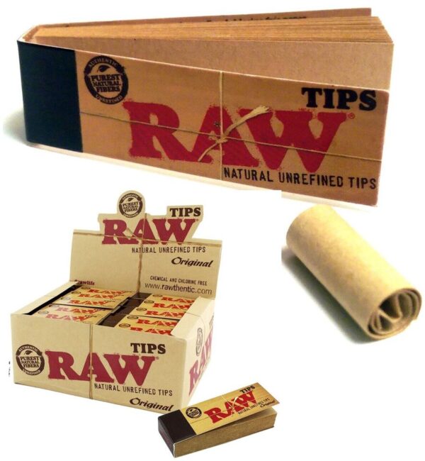 Genuine RAW Rolling Paper Filter Tips/Roaches Book Filter - 3 PACKS FOR £1.00 - Image 3