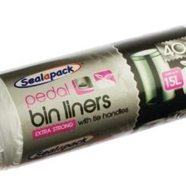 PEDAL BIN LINERS- 15 L WITH TIE HANDLES
