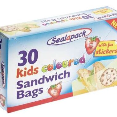 30 KIDS COLOURED SANDWICH BAGS