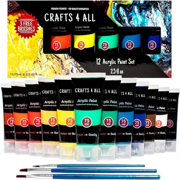 crafts 4 all 12 acrylic paint set