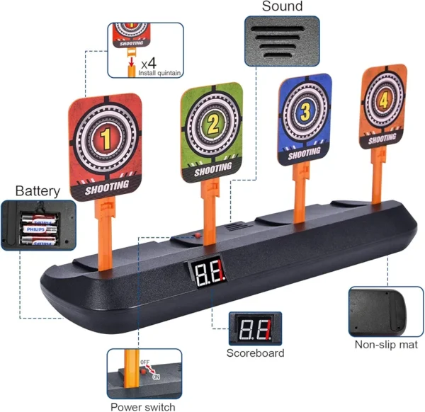 Auto-Reset Intelligent Light Sound,shooting game - Image 4