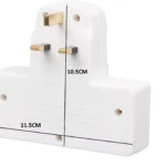 2 Way/Gang Cable-Free Socket Adaptor with 2x USB Charge Surge Protected - Image 4
